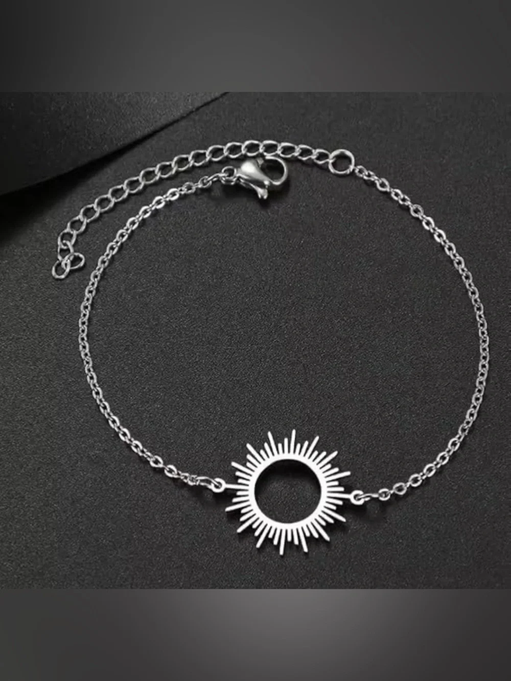 Sunburst Silver Bracelet - Stainless Steel - Picture 1 of 5